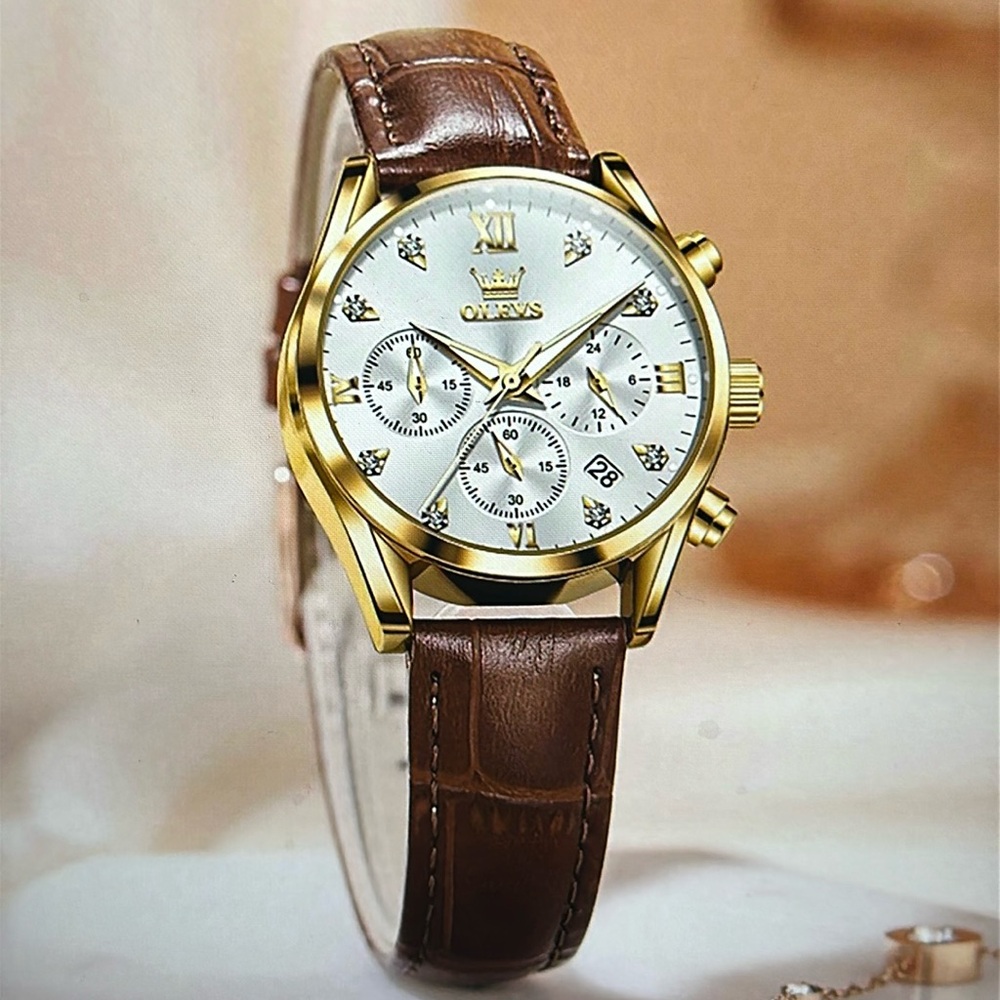 Women’s watches leather strap waterproof